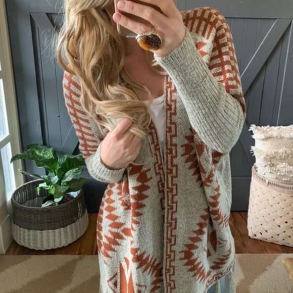 Shop_Fig Sweaters - New Montana Western Fringe Cardigan Sweater